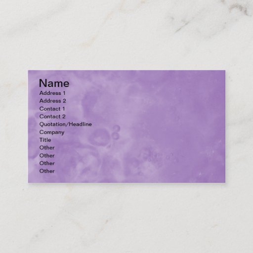 Customizable Purple Misty Abstract Business Cards 0002