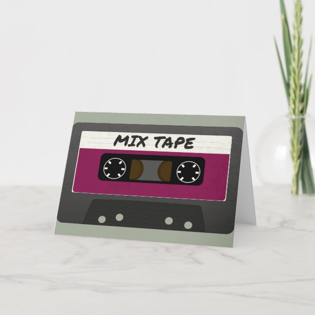 Purple Mix Tape - 80s And 90s Retro Inspired Gift Card (Front)