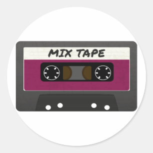 Purple Mix Tape - 80s And 90s Retro Inspired Gift Classic Round Sticker