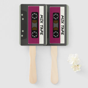 Purple Mix Tape - 80s And 90s Retro Inspired Gift Hand Fan