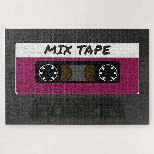 Purple Mix Tape _ 80s And 90s Retro Inspired Gift Jigsaw Puzzle