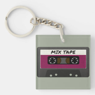 Purple Mix Tape - 80s And 90s Retro Inspired Gift Keychain