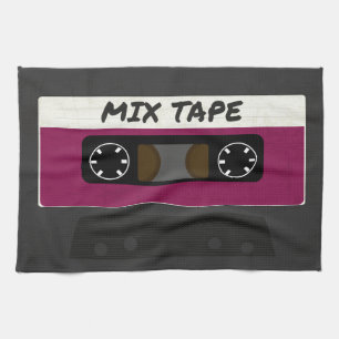 Purple Mix Tape - 80s And 90s Retro Inspired Gift Kitchen Towel