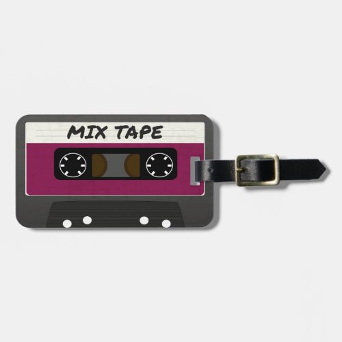 Purple Mix Tape _ 80s And 90s Retro Inspired Gift Luggage Tag