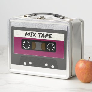Purple Mix Tape - 80s And 90s Retro Inspired Gift Metal Lunch Box