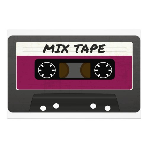 Purple Mix Tape _ 80s And 90s Retro Inspired Gift Photo Print