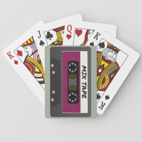 Purple Mix Tape _ 80s And 90s Retro Inspired Gift Poker Cards