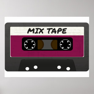Purple Mix Tape - 80s And 90s Retro Inspired Gift Poster