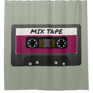Purple Mix Tape - 80s And 90s Retro Inspired Gift Shower Curtain