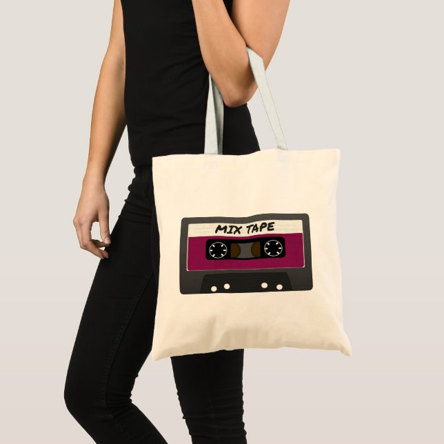 Purple Mix Tape - 80s And 90s Retro Inspired Gift Tote Bag (Front (Product))