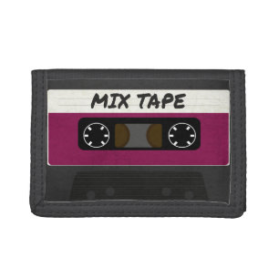 Purple Mix Tape - 80s And 90s Retro Inspired Gift Tri-fold Wallet