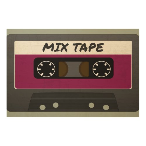 Purple Mix Tape _ 80s And 90s Retro Inspired Gift Wood Wall Art