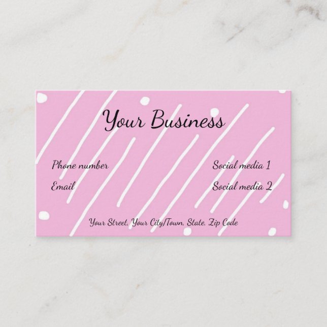 Purple Mod Business Cards (Front)