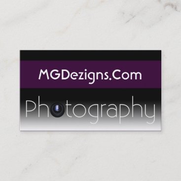 purple Mod Photoraphy, camera lens Business Card