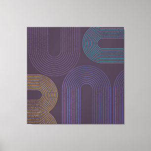 Purple Modern Abstract Canvas Print