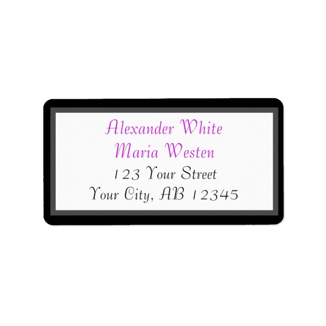 Purple Modern Address Labels (Front)