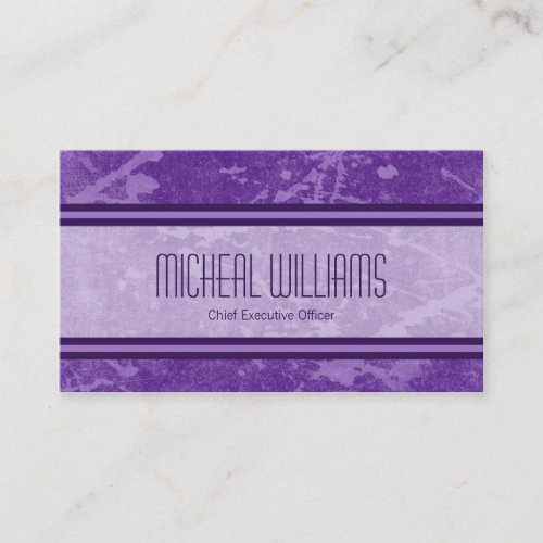 Purple Modern CEO Company Business Cards