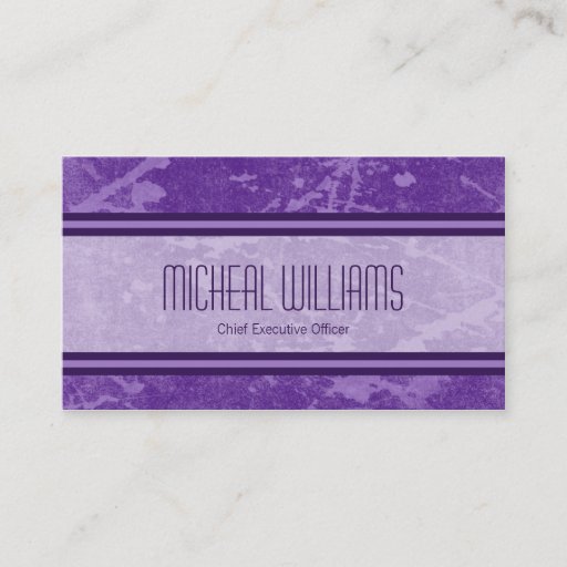 Customizable Purple Modern CEO Company Business Cards