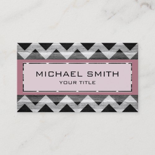 Purple Modern Chevron Pattern Business Card