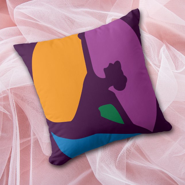 Purple Modern Dancer Throw Pillow (Creator Uploaded)