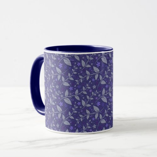 Purple Modern Elegant Popular Floral Mug