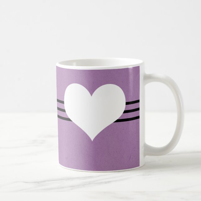 Purple Modern Heart Mug (Right)