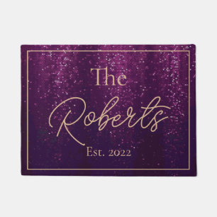 Purple Modern Housewarming New Home Welcome Doormat