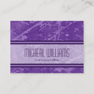 Purple Modern Large CEO Company Business Cards