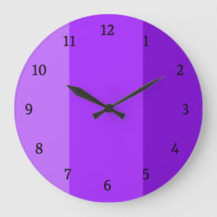Purple modern large clock