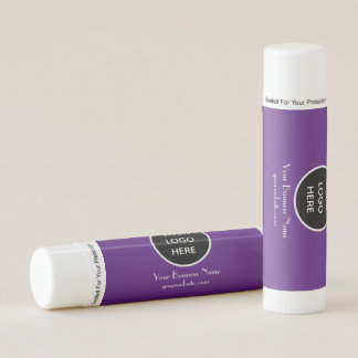 Purple Modern Minimalist Custom logo Modern Lip Balm