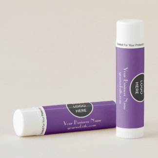 Purple Modern Minimalist Custom logo Modern Lip Balm