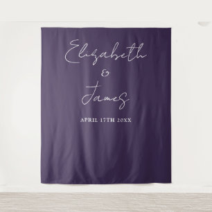 Purple Modern Minimalist Wedding Photo Backdrop