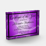 Purple Modern Personalized Acrylic Award Plaque
