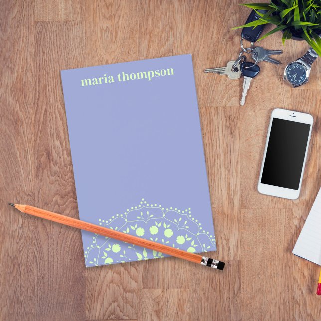 Purple Modern Personalized Geometric  Post-it Notes (Creator Uploaded)