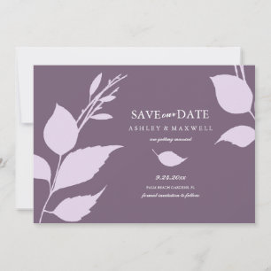 Purple Modern Photo Save The Date
