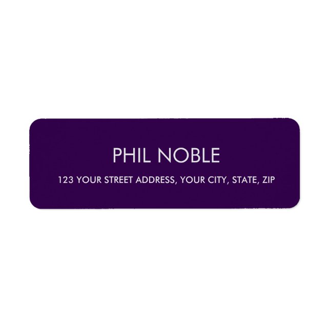 Purple modern simple professional monogram label (Front)