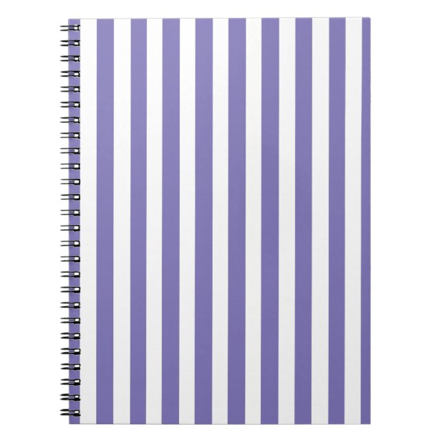 Purple Modern Stripes Notebook (Front)