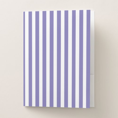 Purple Modern Stripes Pocket Folder