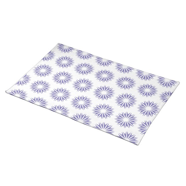 Purple Modern Sunbursts Placemat (On Table)