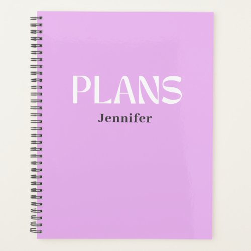 Purple Modern Typography 2024 Personalized Planner