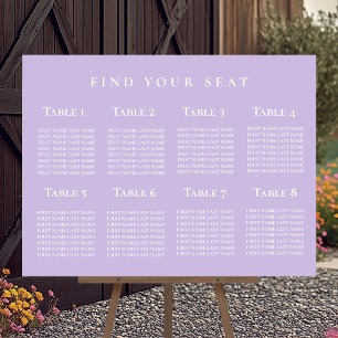 Purple Modern Wedding Seating Charts Foam Board