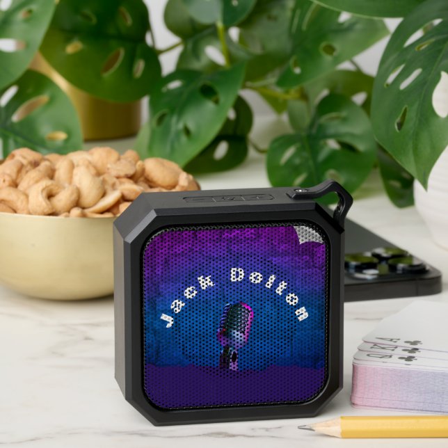 Purple Modern with Your Name  Bluetooth Speaker (Insitu(Table))