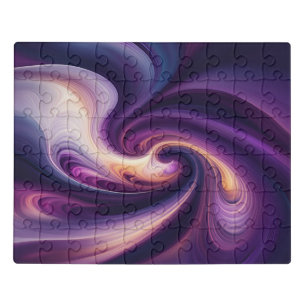 Purple Momentum – Abstract Art Pickleball Paddle Jigsaw Puzzle