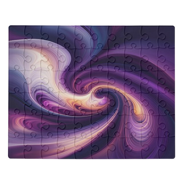 Purple Momentum – Abstract Art Pickleball Paddle Jigsaw Puzzle (Puzzle Horizontal)