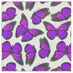 Purple Monarch Butterfly Pattern Fabric