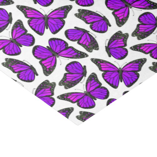 Purple Monarch Butterfly Pattern Tissue Paper