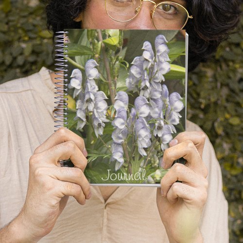 Purple Monkshood Flowers Floral Notebook