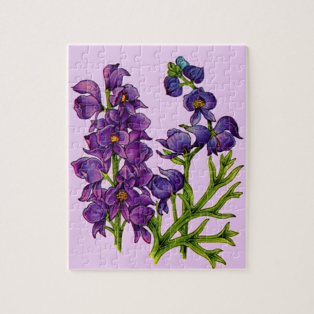 purple monkshoods jigsaw puzzle (Vertical)