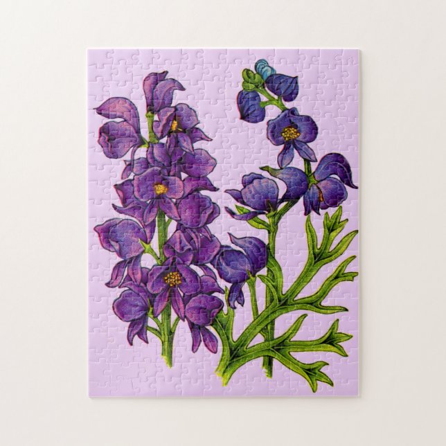 purple monkshoods jigsaw puzzle (Vertical)