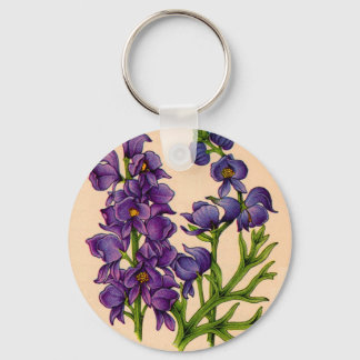 purple monkshoods purple monkshood keychain